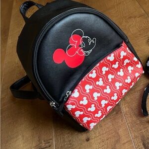 Disney Mickey Mouse Backpack - Black and Red. This is an adult’s backpack.